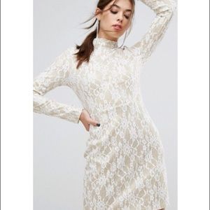 Pretty Little Thing White Lace Mini Dress